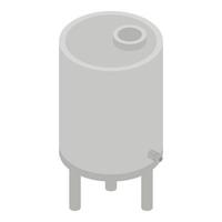 Milk beverage cistern icon, isometric style vector