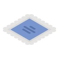 Square plaster icon, isometric style vector