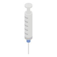 Plastic syringe icon, isometric style vector