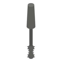 Brush mascara icon, isometric style vector