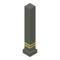 Parking pillar icon, isometric style vector