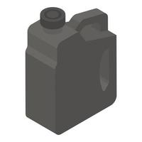 Black canister icon, isometric style vector