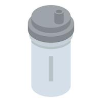 Drink shaker icon, isometric style vector