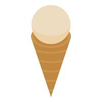 icono de helado de vainilla, estilo isométrico vector