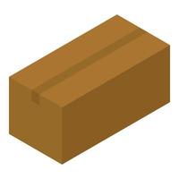 Parcel box icon, isometric style vector