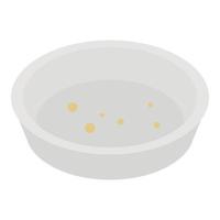 Empty plate icon, isometric style vector