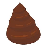 icono de chocolate de cacao, estilo isométrico vector