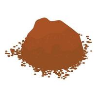 Cocoa powder icon, isometric style vector