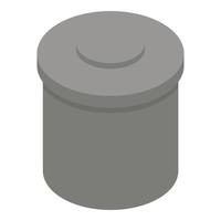 Protein jar icon, isometric style vector