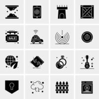 16 Universal Business Icons Vector Creative Icon Illustration to use in web and Mobile Related project