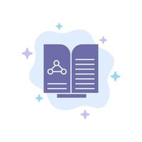 Medical Test Report Book Blue Icon on Abstract Cloud Background vector