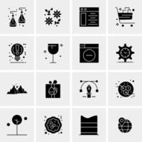 16 Business Universal Icons Vector Creative Icon Illustration to use in web and Mobile Related project