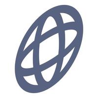 Global point icon, isometric style vector