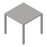 icono de mesa cuadrada, estilo isométrico vector