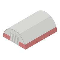 Factory hangar icon, isometric style vector