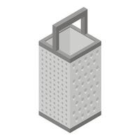 Grater utensil icon, isometric style vector