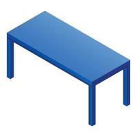 Computer table icon, isometric style vector