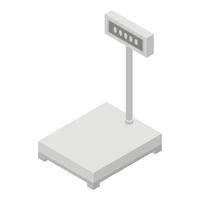 Digital scales icon, isometric style vector