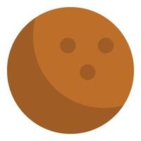 Cocos nut icon, isometric style vector