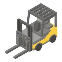 Forklift icon, isometric style vector