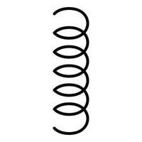 Spiral coil icon, outline style vector