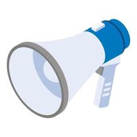 Megaphone icon, isometric style vector