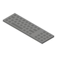 Computer keyboard icon, isometric style vector