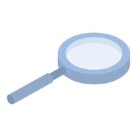 Magnify glass icon, isometric style vector