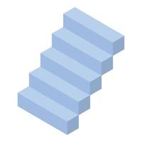 Business stairs icon, isometric style vector