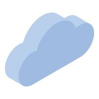 icono de nube de cielo, estilo isométrico vector