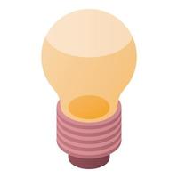 Light bulb icon, isometric style vector