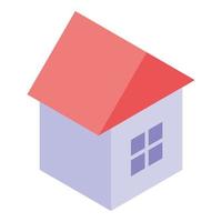 Toy house icon, isometric style vector