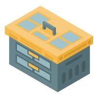 icono de caja de herramientas, estilo isométrico vector