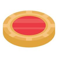 icono de galleta de gelatina, estilo isométrico vector