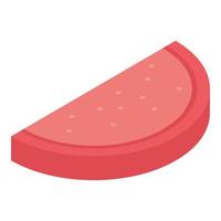 Red piece jelly icon, isometric style vector