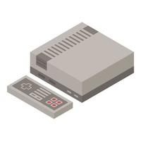 Retro console icon, isometric style vector