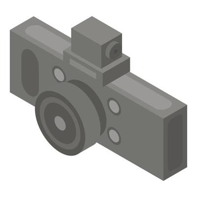 Car dvr camera icon, isometric style