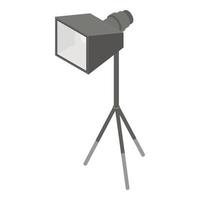 Tripod spotlight icon, isometric style vector