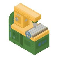 Drill machine icon, isometric style vector