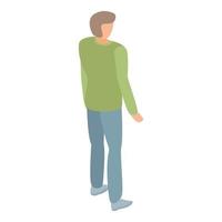 Man in jeans icon, isometric style vector