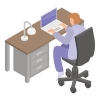 Man office worker icon, isometric style vector