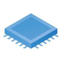 Processor icon, isometric style vector