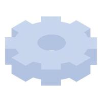 Cog wheel icon, isometric style vector