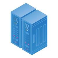 Server case icon, isometric style vector