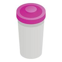 Drink shaker icon, isometric style vector