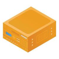 Data cloud storage icon, isometric style vector