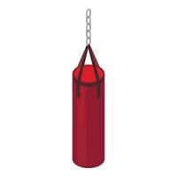 Long punch bag icon, isometric style vector