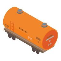 Cistern wagon icon, isometric style vector