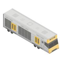 City luxury train icon, isometric style vector