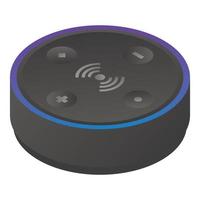 Modern smart speaker icon, isometric style vector